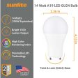 Sunlite LED A19 Light Bulb 14w GU24 Twist & Lock Base Dimmable 27K - Warm White Online