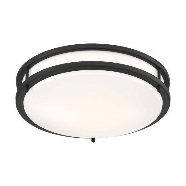 Nuvo Glamour LED 13-in Flush Mount Fixture Black Finish CCT Selectable Online Hot Sale