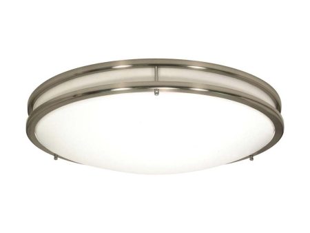 Nuvo Glamour LED 13-in Flush Mount Fixture Brushed Nickel Finish CCT Selectable Online