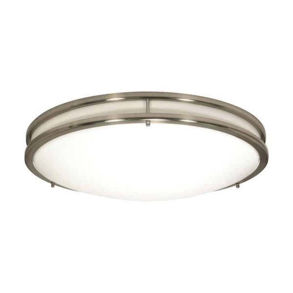 Nuvo Glamour LED 13-in Flush Mount Fixture Brushed Nickel Finish CCT Selectable Online