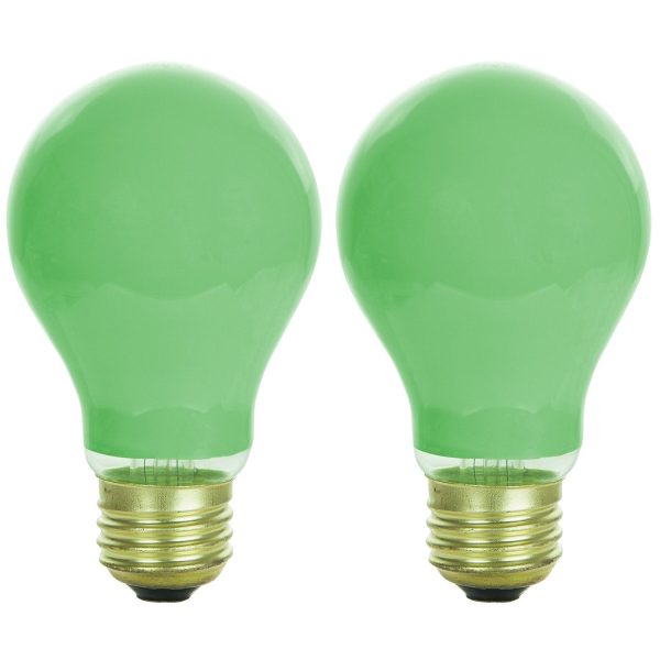 SUNLITE 40w A19 120v Dimmable Green E26 Medium Base Incandescent Bulb Discount