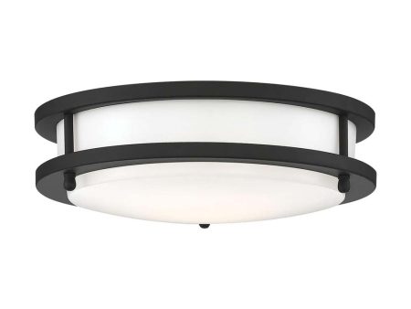 Nuvo Glamour LED 10-in Flush Mount Fixture Black Finish CCT Selectable For Sale