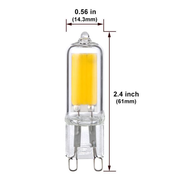 BulbAmerica 4W G9 Base Dimmable 370Lm 120V 3000K White LED For Sale