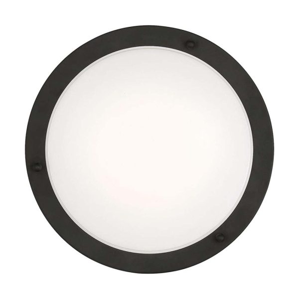 Nuvo Glamour LED 10-in Flush Mount Fixture Black Finish CCT Selectable For Sale