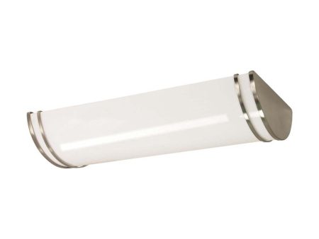 Nuvo Glamour LED 25-in Brushed Nickel Linear Flush Mount Fixture CCT Selectable on Sale