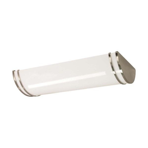 Nuvo Glamour LED 25-in Brushed Nickel Linear Flush Mount Fixture CCT Selectable on Sale