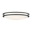 Nuvo Glamour LED 24-in Flush Mount Fixture Black Finish CCT Selectable Online now