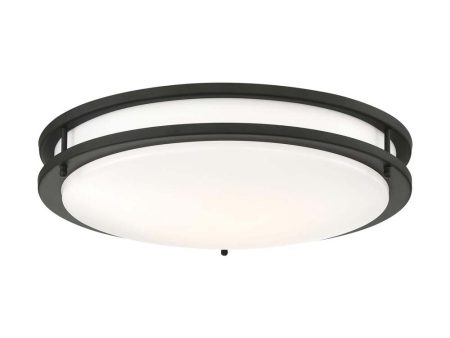 Nuvo Glamour LED 17-in Flush Mount Fixture Black Finish CCT Selectable Hot on Sale