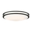 Nuvo Glamour LED 24-in Flush Mount Fixture Black Finish CCT Selectable Online now