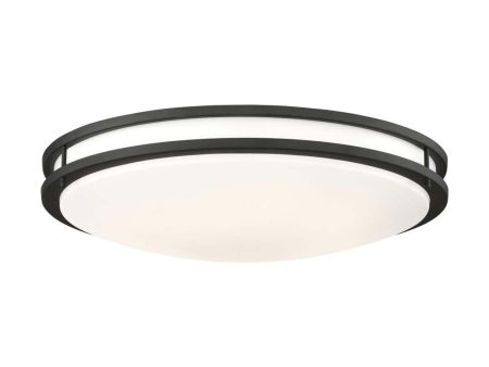 Nuvo Glamour LED 24-in Flush Mount Fixture Black Finish CCT Selectable Online now