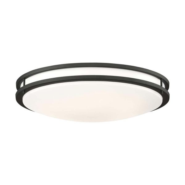 Nuvo Glamour LED 24-in Flush Mount Fixture Black Finish CCT Selectable Online now