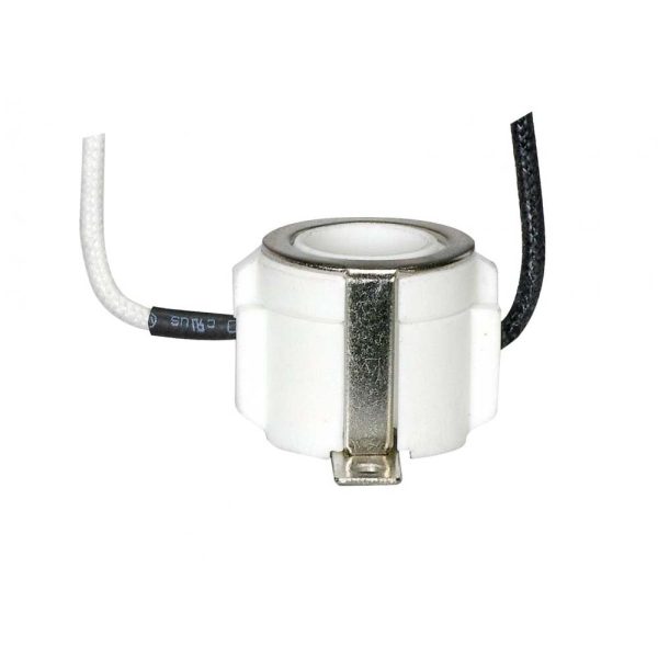 Satco 18-in Leads E11 Mini Can Halogen Socket w Side Wired & Screw Mount Bracket Online Sale