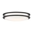 Nuvo Glamour LED 17-in Flush Mount Fixture Black Finish CCT Selectable Hot on Sale