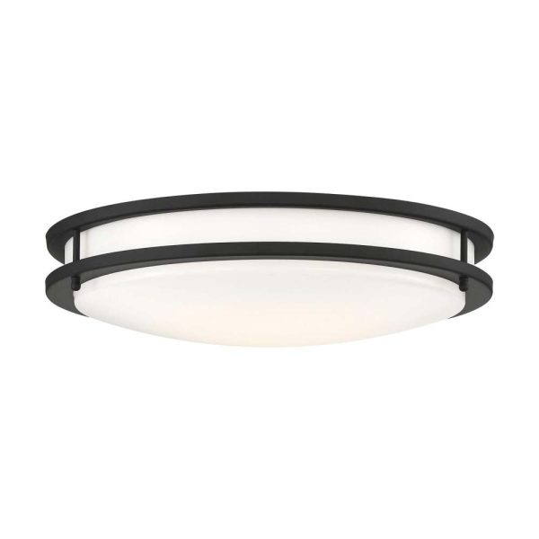 Nuvo Glamour LED 17-in Flush Mount Fixture Black Finish CCT Selectable Hot on Sale