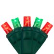 Wintergreen 70 5mm Red Green LED Christmas Lights 4-in Spacing 120v Sale