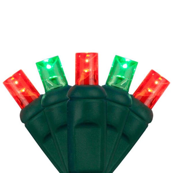 Wintergreen 70 5mm Red Green LED Christmas Lights 4-in Spacing 120v Sale