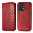 Motorola Edge 40 Neo leather case with a stylish rhombus imprint - Red Discount