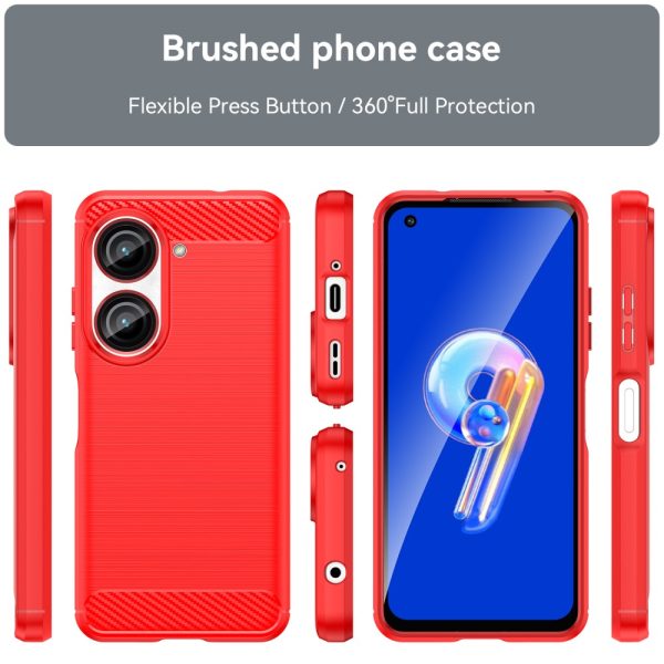 Carbon Flex case - ASUS Zenfone 10 - Red Hot on Sale