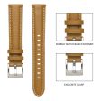 18mm Watch Strap for Huawei Watch GT 4 41mm   Garmin Venu 3S Genuine Cow Leather Watch Band - Light Purple on Sale