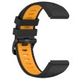 20mm Strap Garmin Fenix 8 43mm   Descent MK3   MK3i   epix Pro (Gen 2) 42mm Universal Silicone Watch Band - Black+Orange Supply