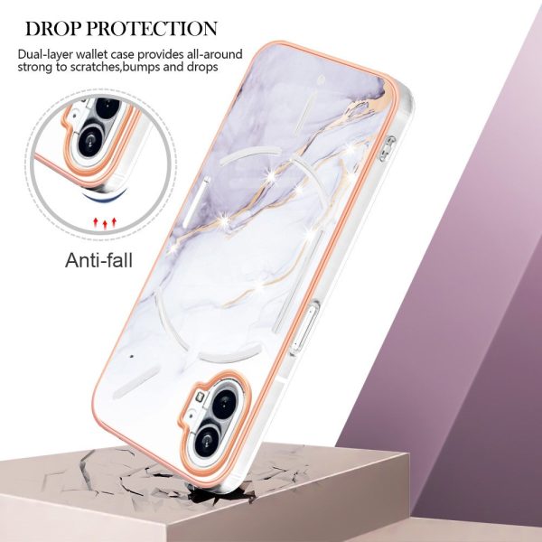 Marble Nothing Phone (1) case - White Marble Fashion