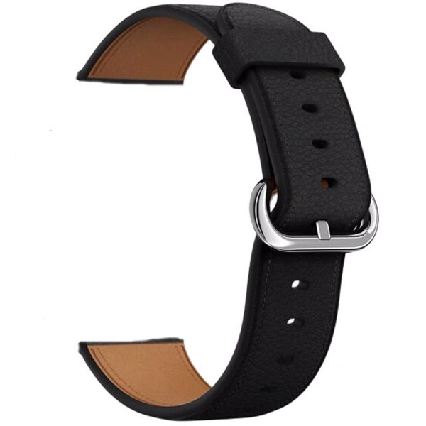 Apple Watch Series 41mm   40mm   38mm Genuine Cow Leather Watch Strap - Black For Sale