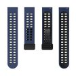 20mm Universal dual color silicone strap with black buckle - Midnight Blue   Black Online now