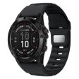 26mm Silicone Band Garmin Fenix 8 51mm   Enduro 3   Enduro 2 Quick Release Watch Strap - Black Online Sale