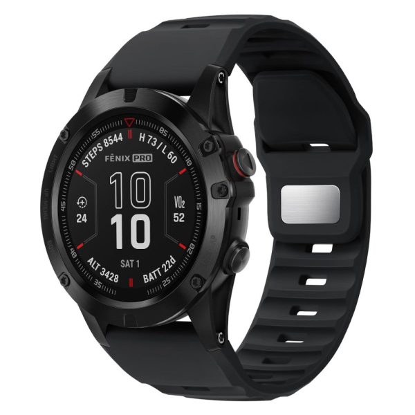 26mm Silicone Band Garmin Fenix 8 51mm   Enduro 3   Enduro 2 Quick Release Watch Strap - Black Online Sale