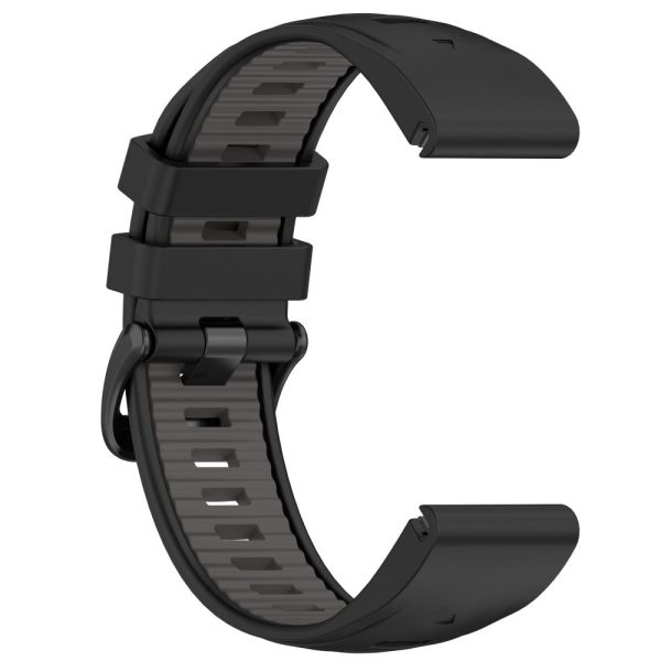 20mm Strap Garmin Fenix 8 43mm   Descent MK3   MK3i   epix Pro (Gen 2) 42mm Universal Silicone Watch Band - Black+Grey Online