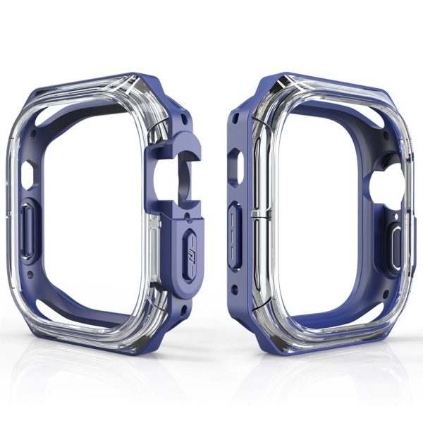 Apple Watch Series 7   8   9 41mm Watch Frame Case Bump Resistant+Flexible Smartwatch Edge Protector - Blue For Cheap