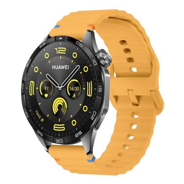 22mm Silicone Band Xiaomi Watch S4 Sport   Redmi Watch 5 Active Wave Design Watch Strap - Yellow Sale