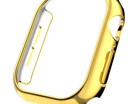 Apple Watch Series 10 46mm Case Electroplated Hollow Hard Bump Resistant Watch Protective Cover - Gold Online Hot Sale