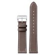 20mm Universal genuine leather watch strap - Taupe For Sale