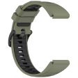 22mm Strap Garmin Fenix 8 47mm   Fenix E 47mm   Quatix 7 Pro Universal Silicone Watch Band - Army Green+Black Cheap