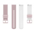 20mm silicone watch strap for Garmin watch - Pink   White Hot on Sale