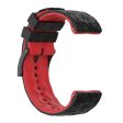 24mm silicone watch strap for Suunto - Black   Red Fashion