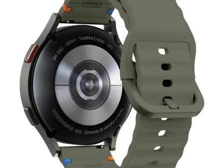 20mm Silicone Band Garminactive 5   Garmin vivoactive 5   Venu Sq Wave Design Watch Strap - Army Green Supply