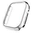 Apple Watch Series 10 46mm Case Electroplated Hollow Hard Bump Resistant Watch Protective Cover - Silver Discount