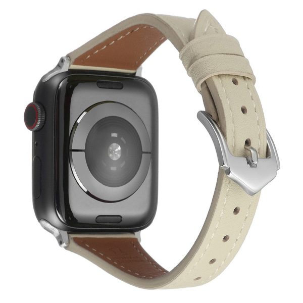 Apple Watch Series 8 (41mm) genuine leather watch strap - Beige Supply