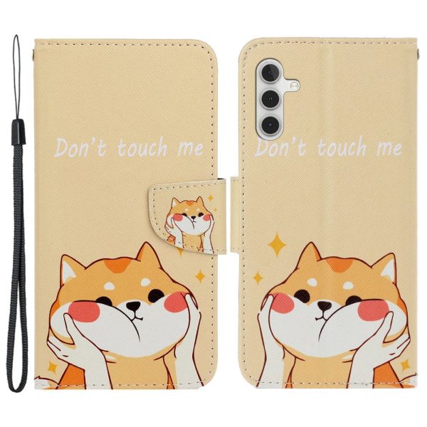 Wonderland Samsung Galaxy A35 flip case - Akita Dog Discount