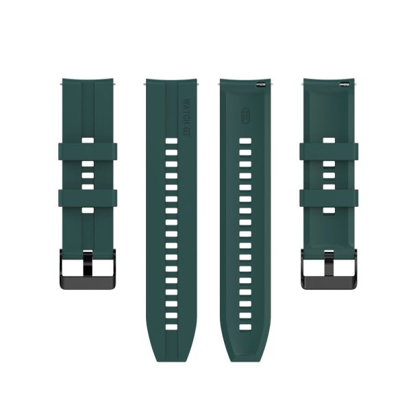 22mm Universal silicone watch strap - Blackish Green For Sale