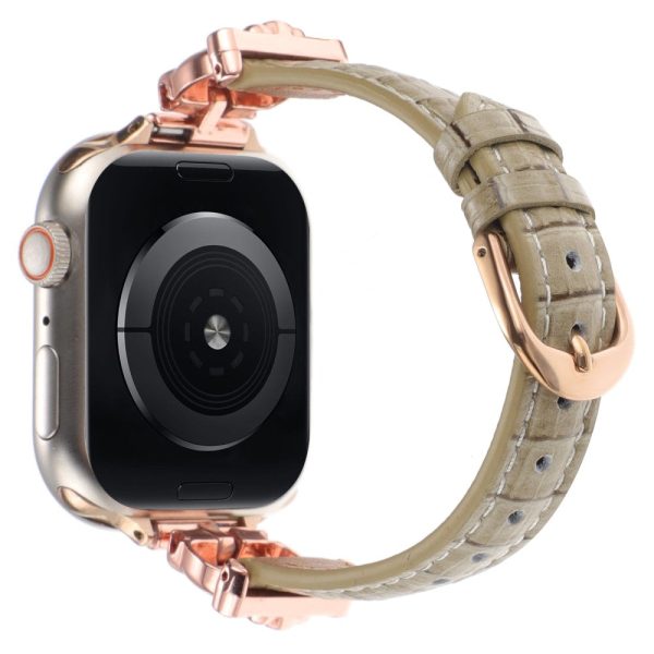 Apple Watch Series 41mm - 40mm - 38mm Watch Band Bamboo Textured - Rose Gold   Brownness Online now