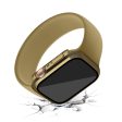 Apple Watch (41mm) electroplating cover with tempered glass - Gold For Cheap