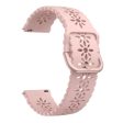 20mm Universal plum blossom silicone watch strap - Pink Sale