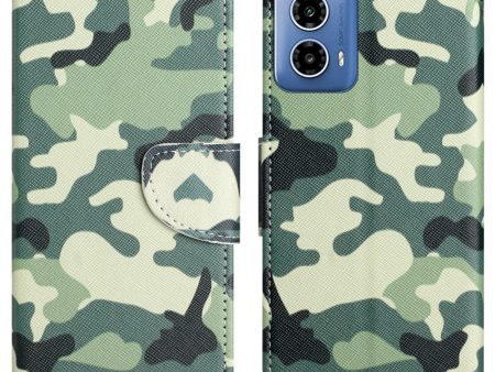 Wonderland Motorola Moto G24 flip case - Camouflage Cheap