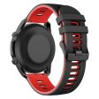 20mm Universal dual color silicone watch strap - Black   Red For Cheap