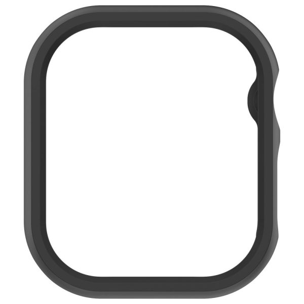 Apple Watch Series 10 46mm Half Coverage Hollow-Out Protective Cover Bump Resistant Watch Frame Case - Black Sale