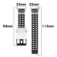 20mm dual-color watch strap for Garmin watch - White   Black Sale