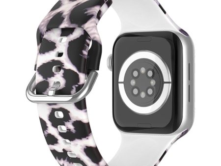 Apple Watch Series 8 (41mm) silicone pattern watch strap - Purple Leopard Print Supply